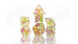 Sirius Melon Ball Glowworm Dice Set (7)