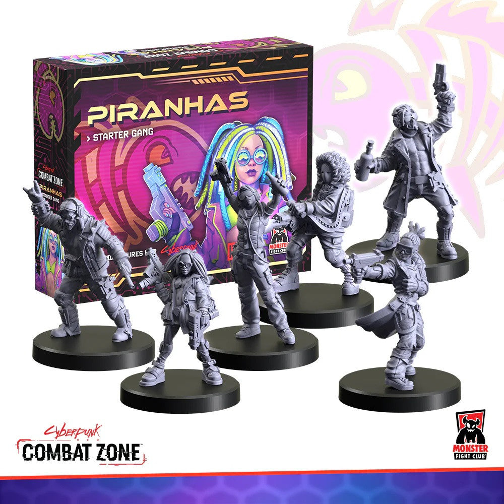 CyberPunk RED RPG: Combat Zone- Piranha Faction Starter Box