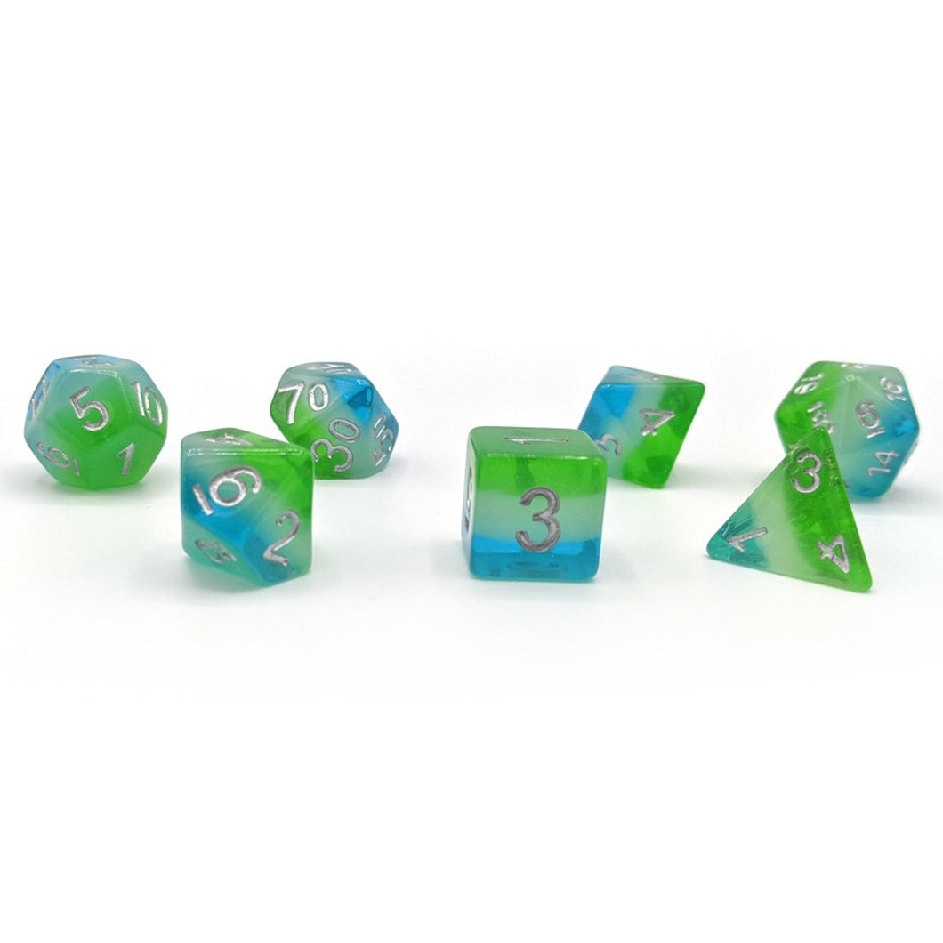 Sirius Blue Hawaiian Dice Set (7)