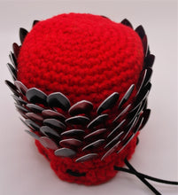 Load image into Gallery viewer, The bottom of the dragon scale dice bag.
